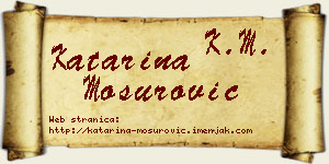 Katarina Mosurović vizit kartica